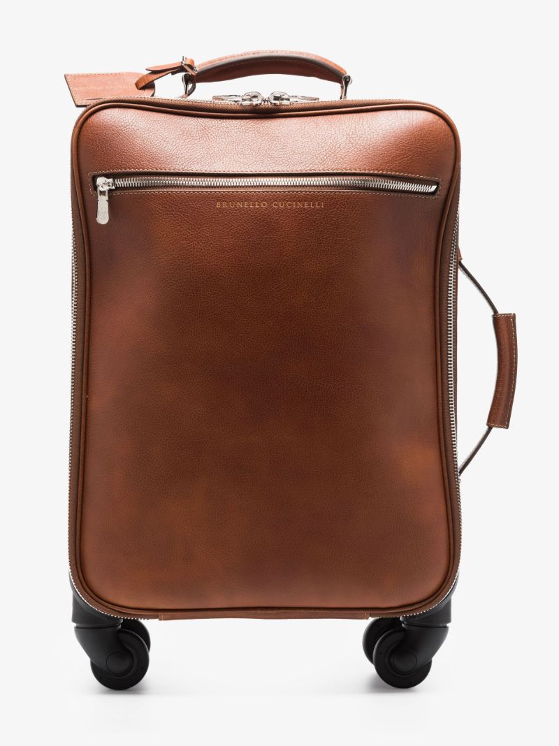 Brown Leather Cabin Suitcase