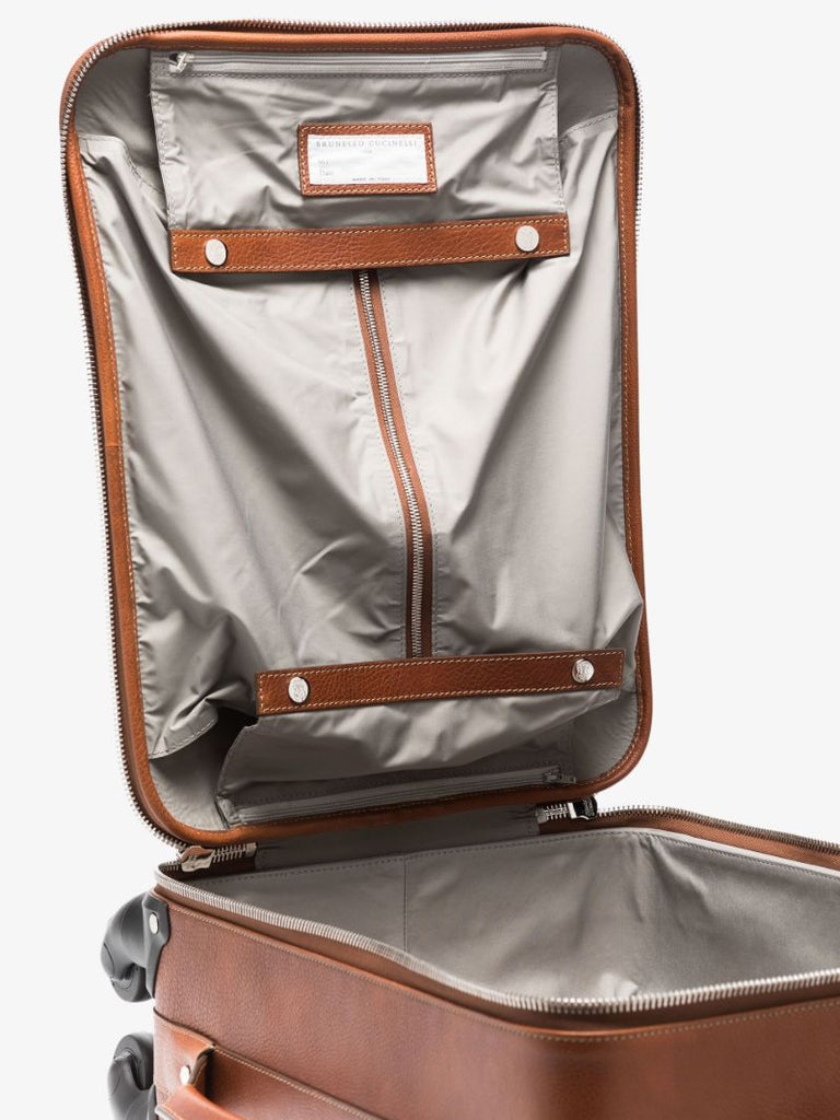 Brown Leather Cabin Suitcase