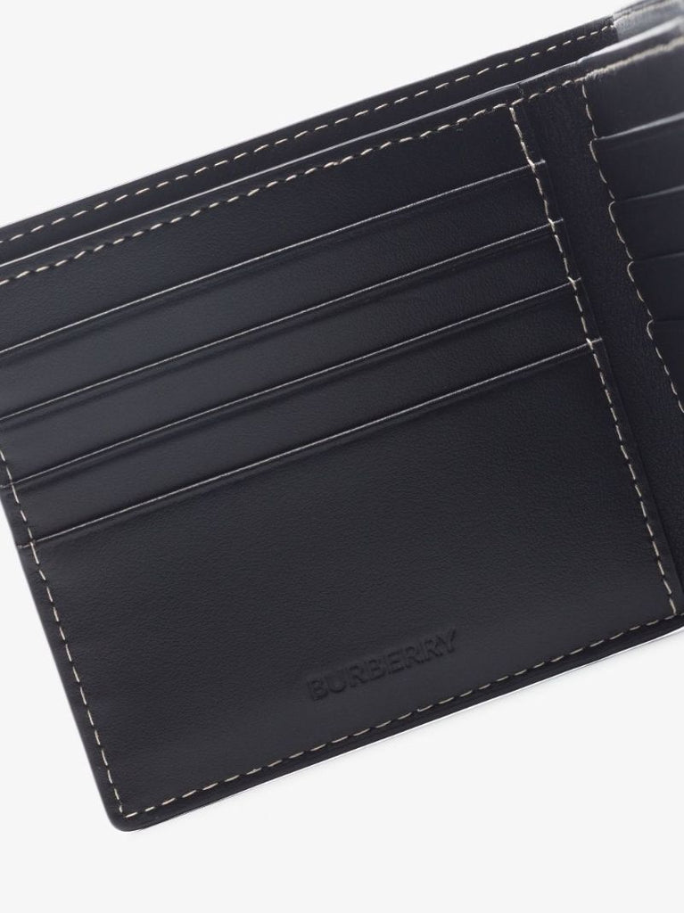 Brown Giant Check Leather Wallet