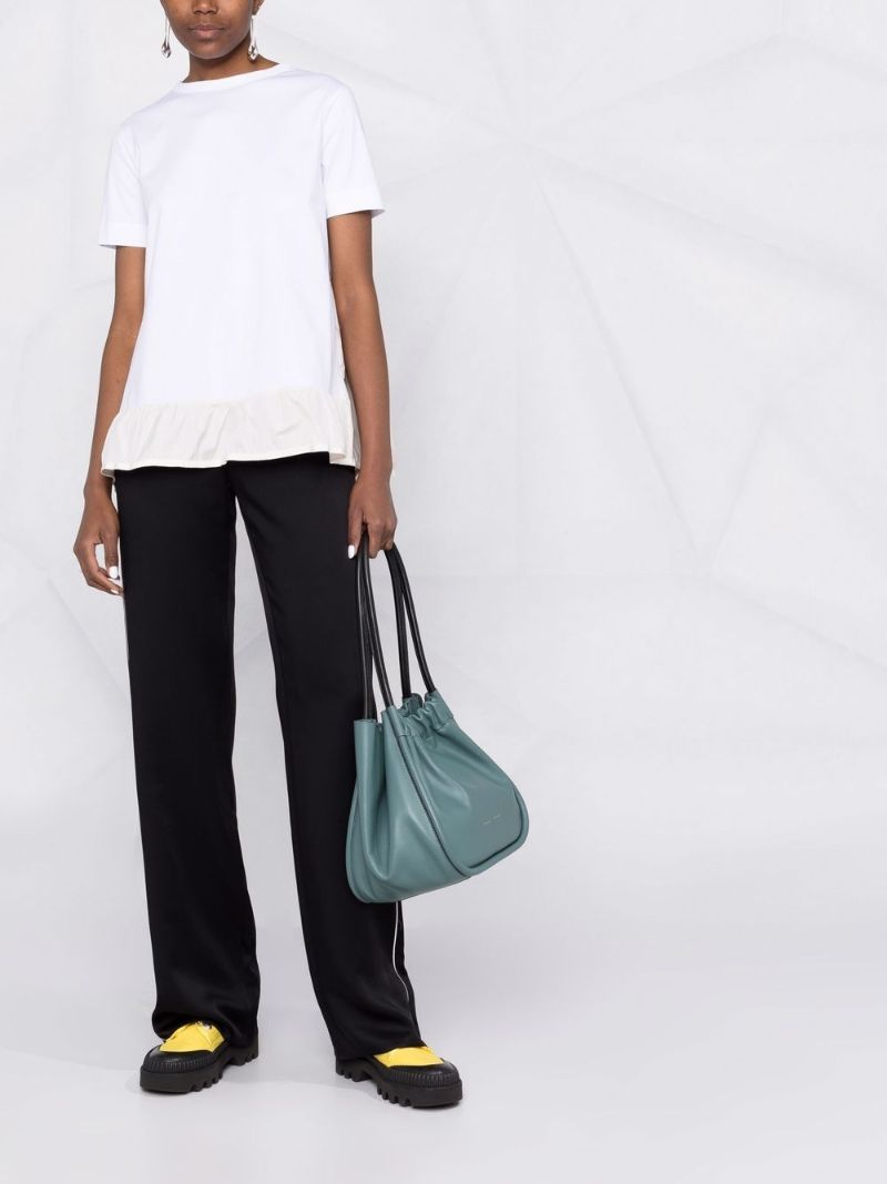 Chic Jersey Ruffled Hem T-shirt Dress