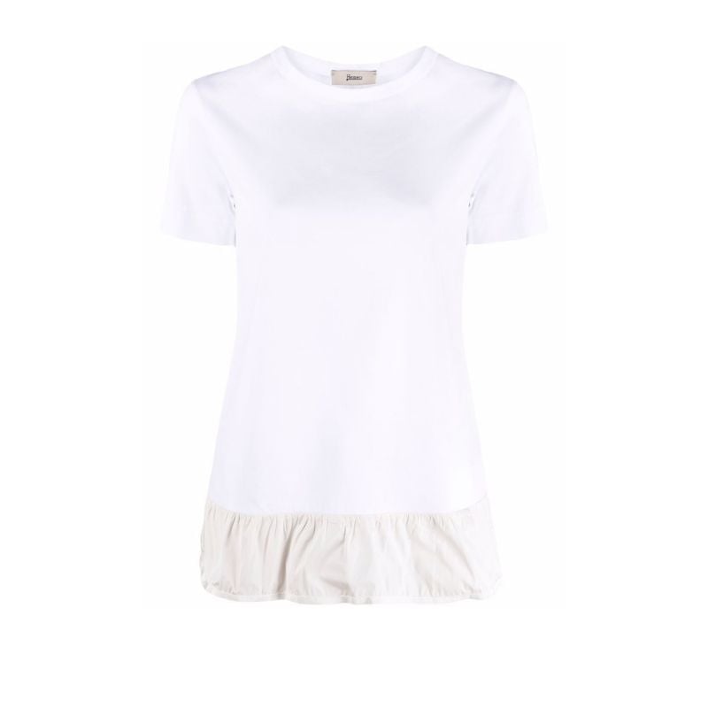 Chic Jersey Ruffled Hem T-shirt Dress