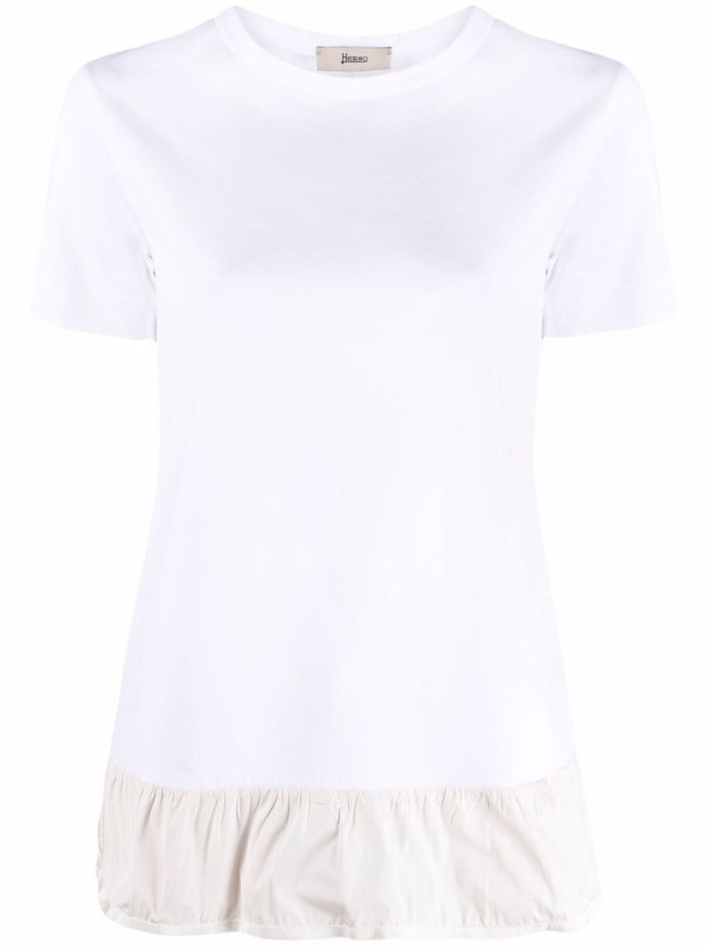Chic Jersey Ruffled Hem T-shirt Dress