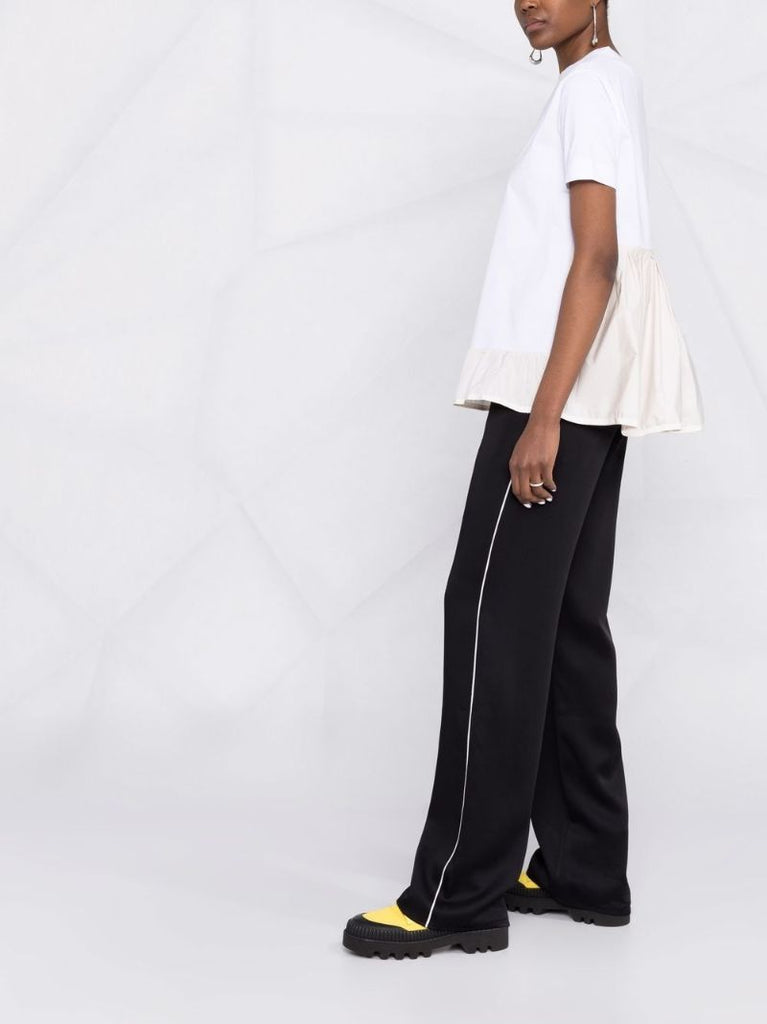 Chic Jersey Ruffled Hem T-shirt Dress
