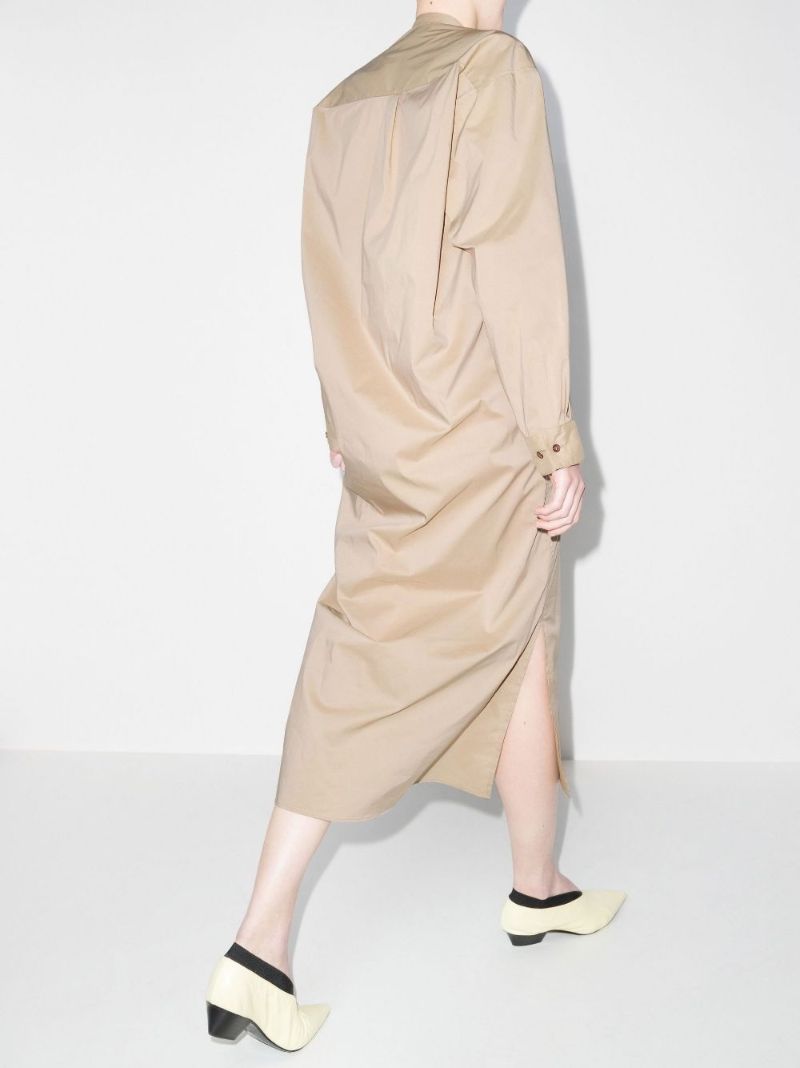 Tilted Midi Shirt Dress