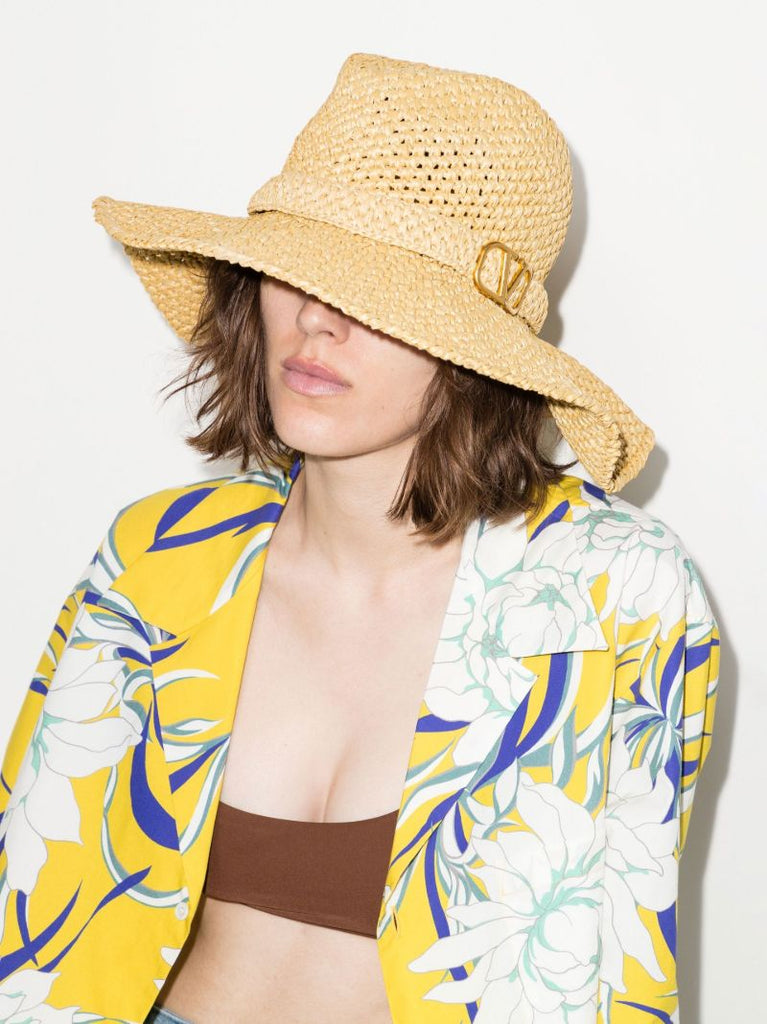 Neutral Vlogo Woven Fedora Hat