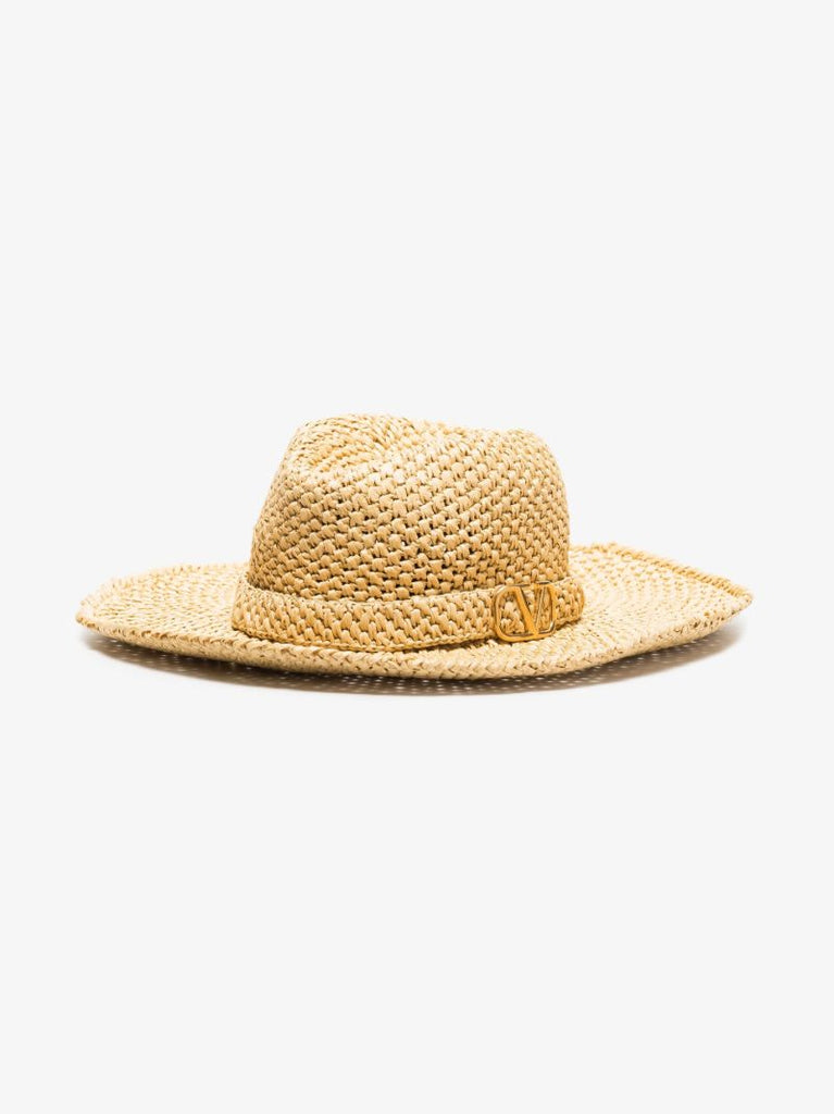 Neutral Vlogo Woven Fedora Hat