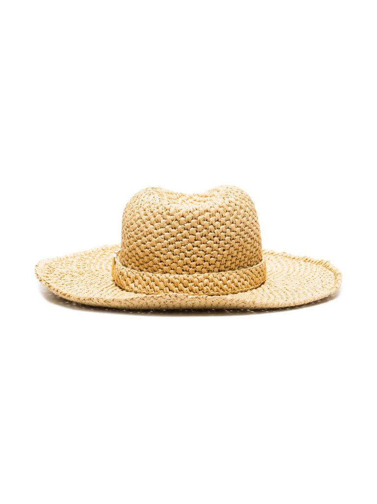 Neutral Vlogo Woven Fedora Hat