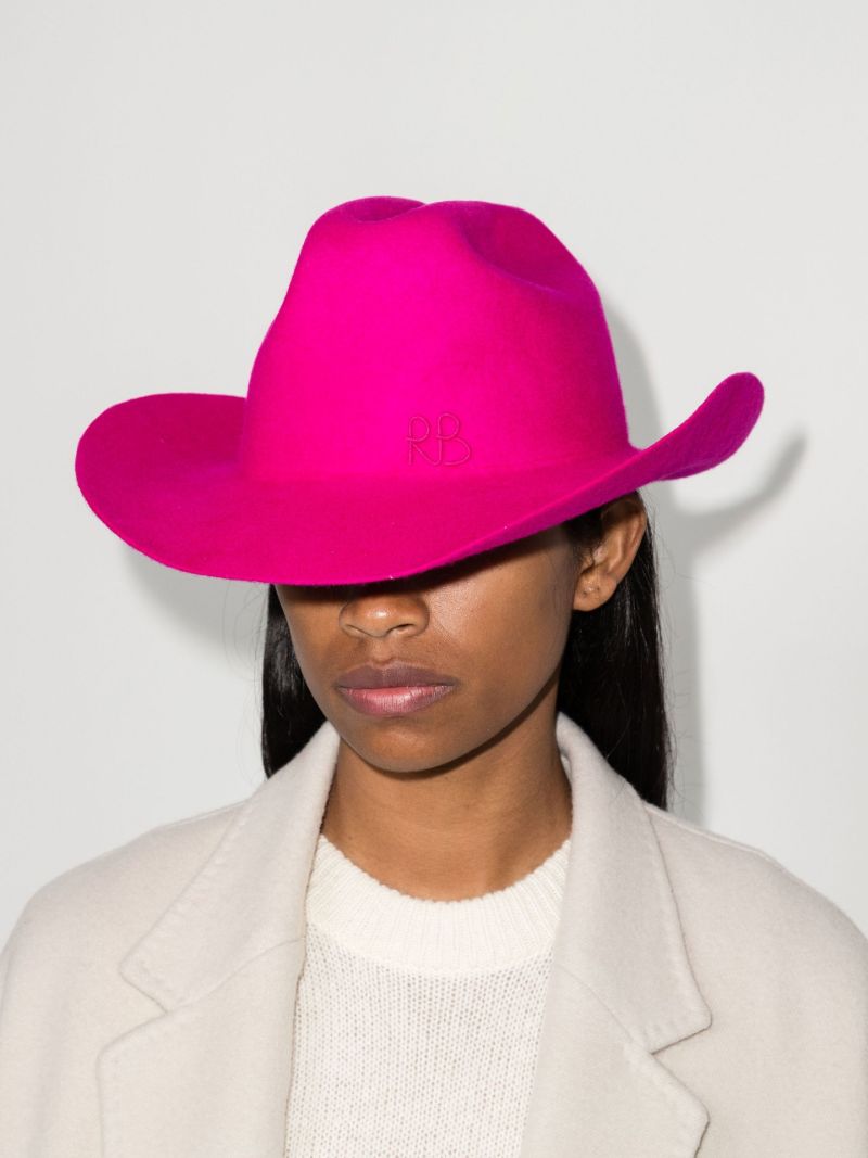 Pink Logo Embroidered Cowboy Hat
