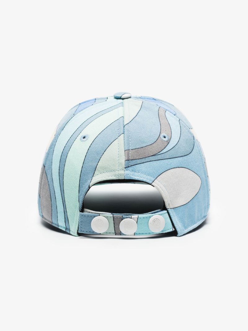 Blue Marmo Print Baseball Cap