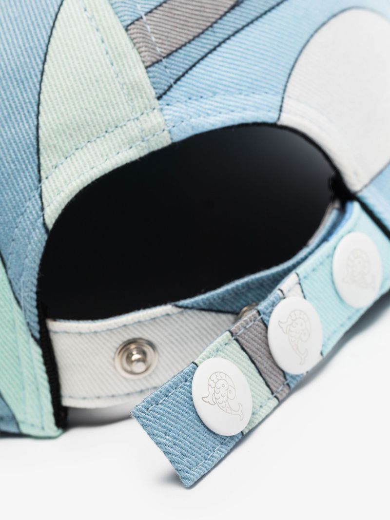 Blue Marmo Print Baseball Cap