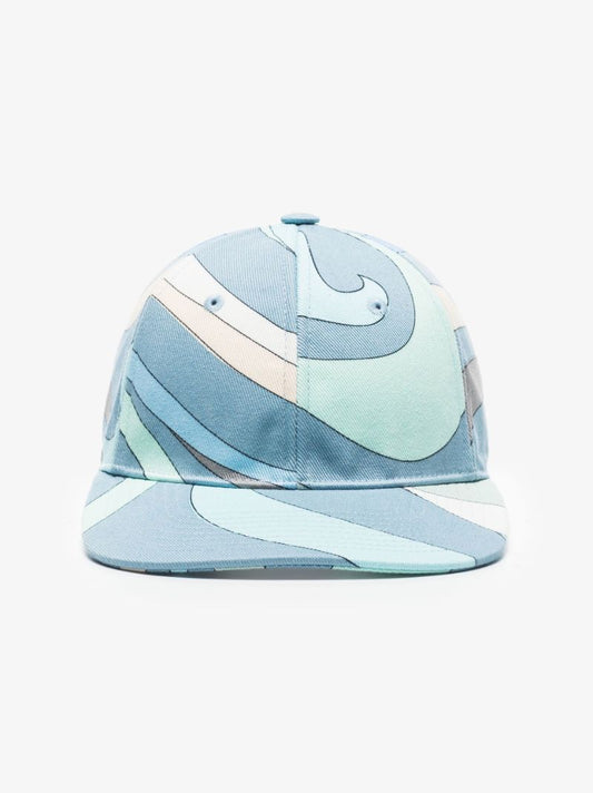 Blue Marmo Print Baseball Cap