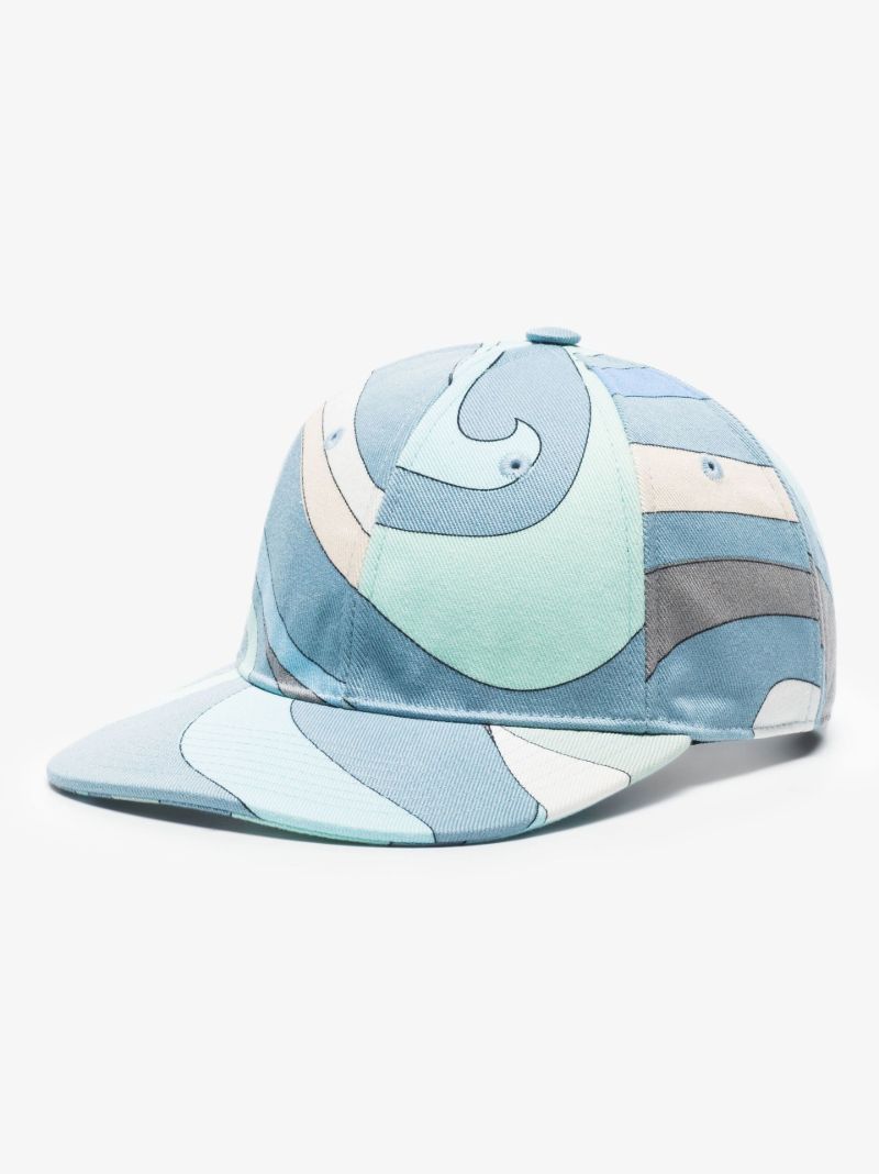 Blue Marmo Print Baseball Cap