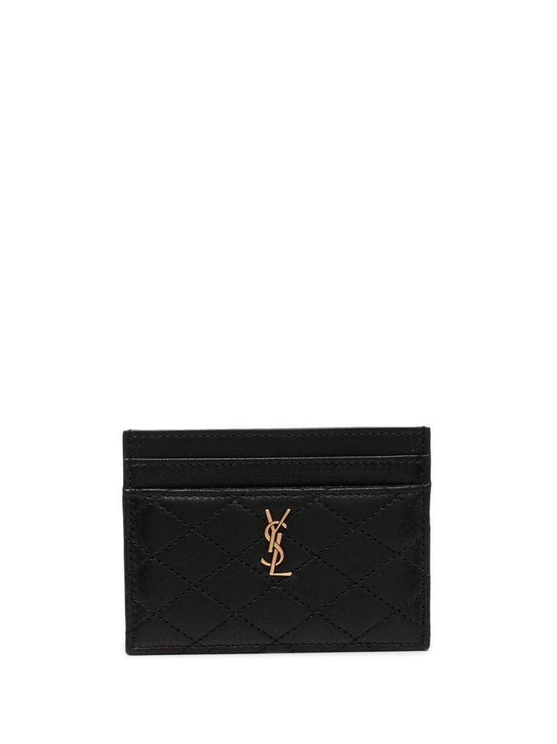 Black Gaby Leather Card Holder