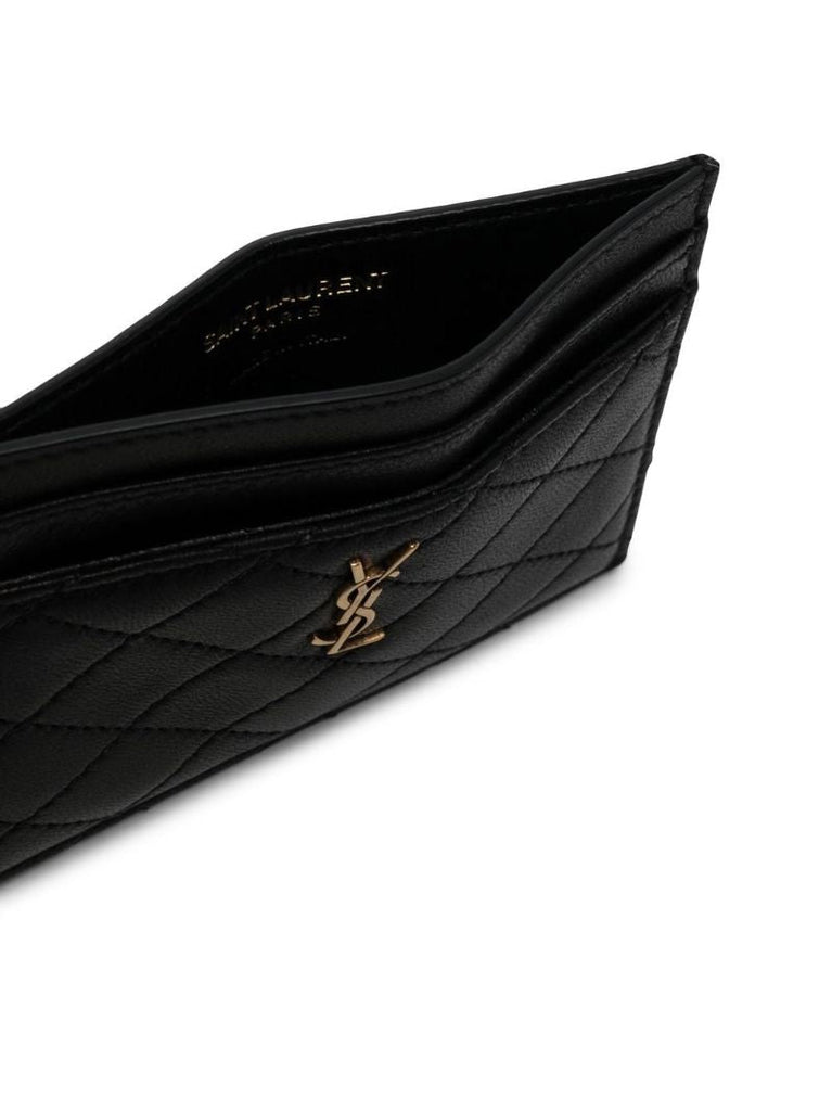 Black Gaby Leather Card Holder