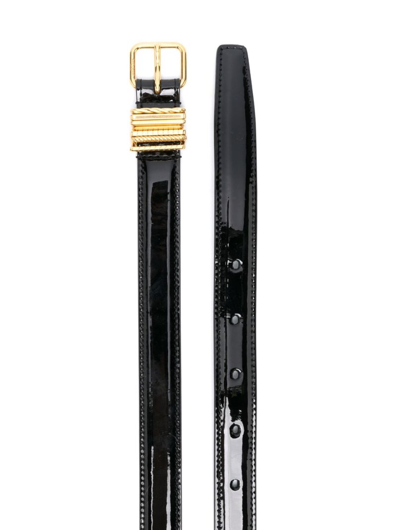 Black Hublot Leather Belt