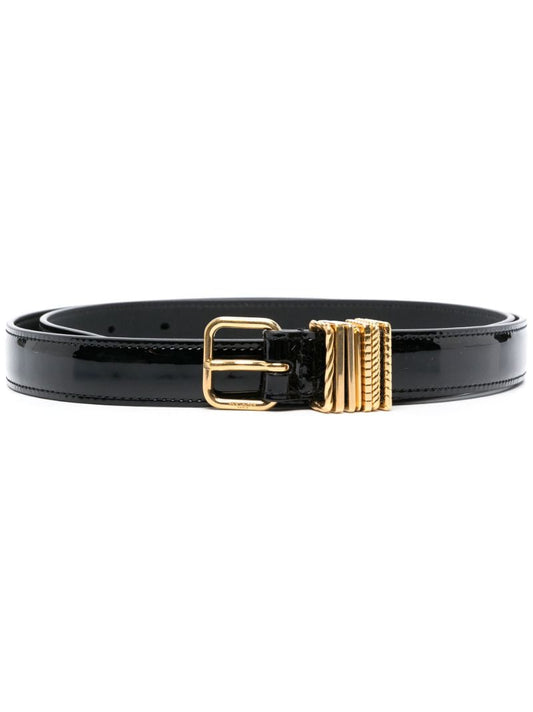 Black Hublot Leather Belt