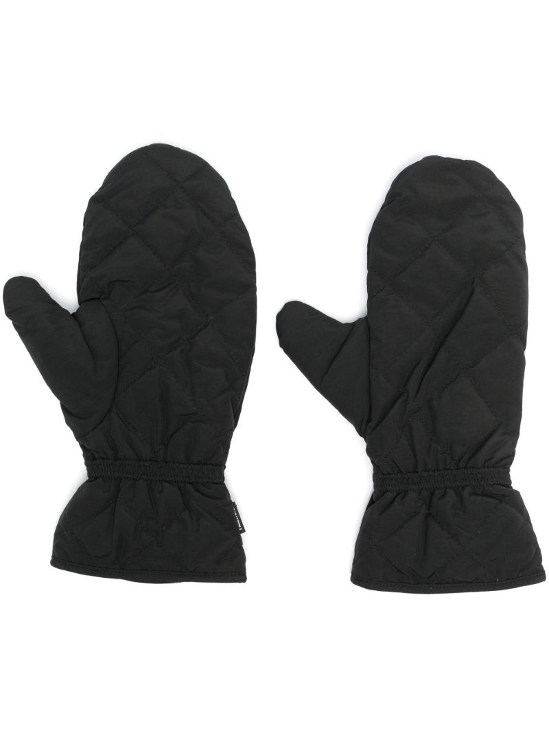 Black Mio Quilted Mittens