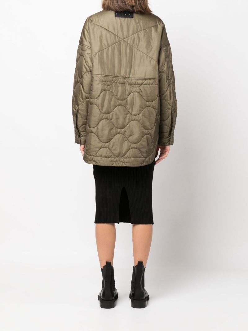 Green Wren Quilted Shirt Jacket