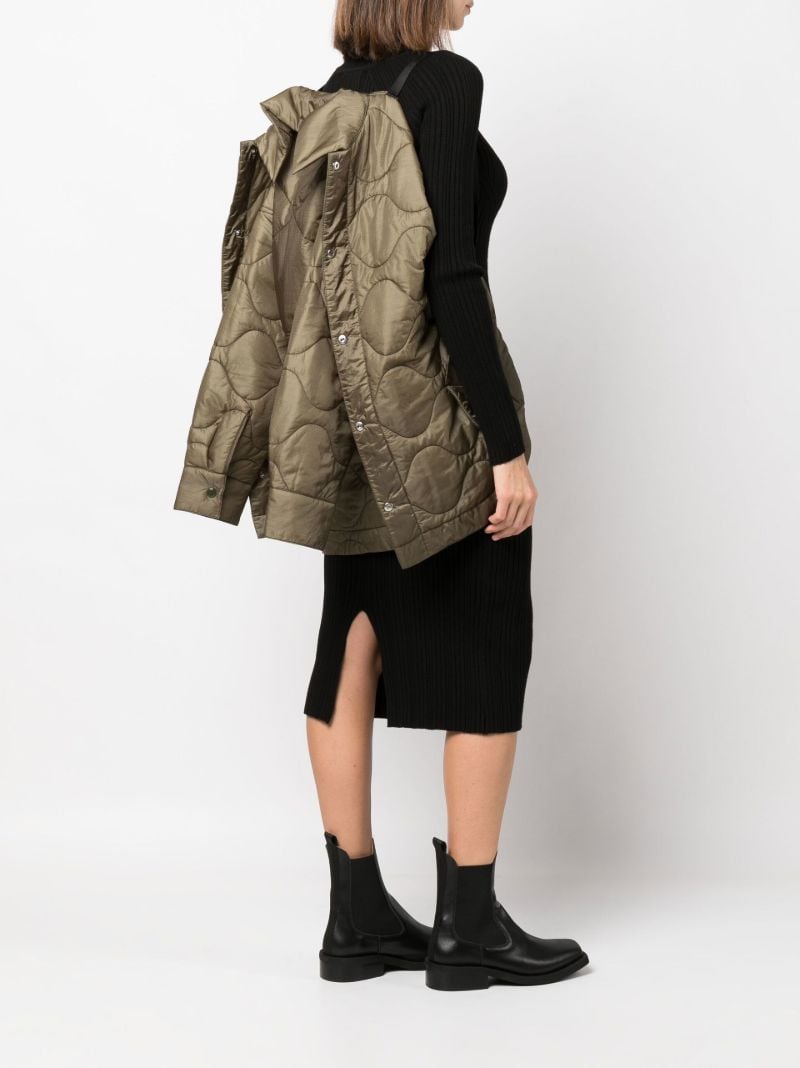 Green Wren Quilted Shirt Jacket