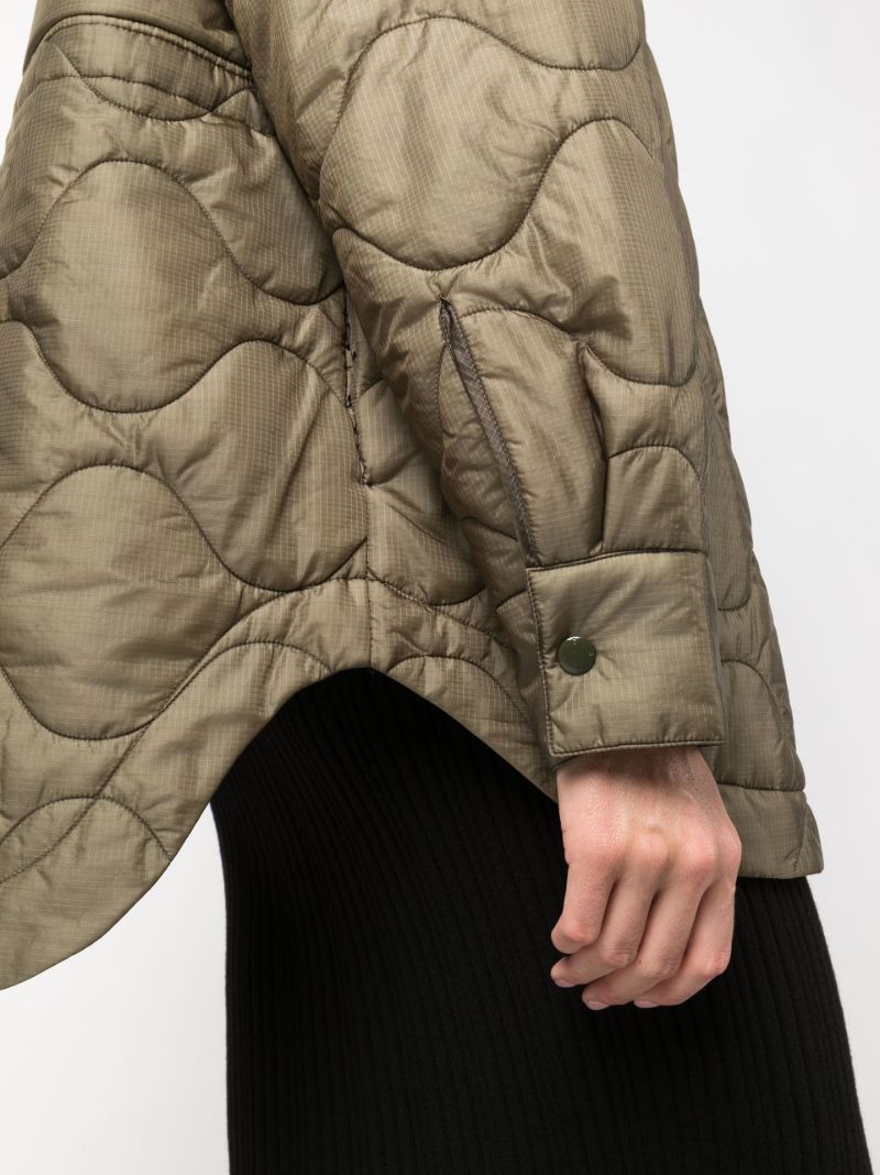 Green Wren Quilted Shirt Jacket