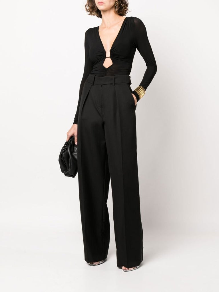 Black Tailored Wool Trousers