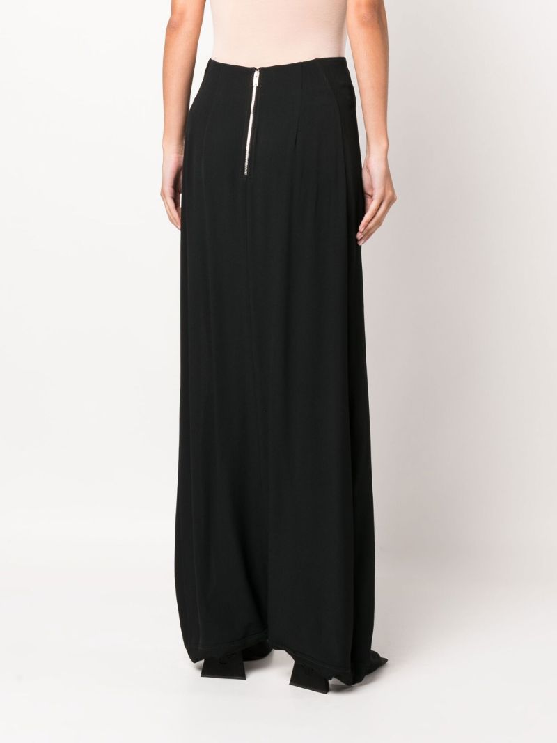 Black Double Arch Maxi Skirt