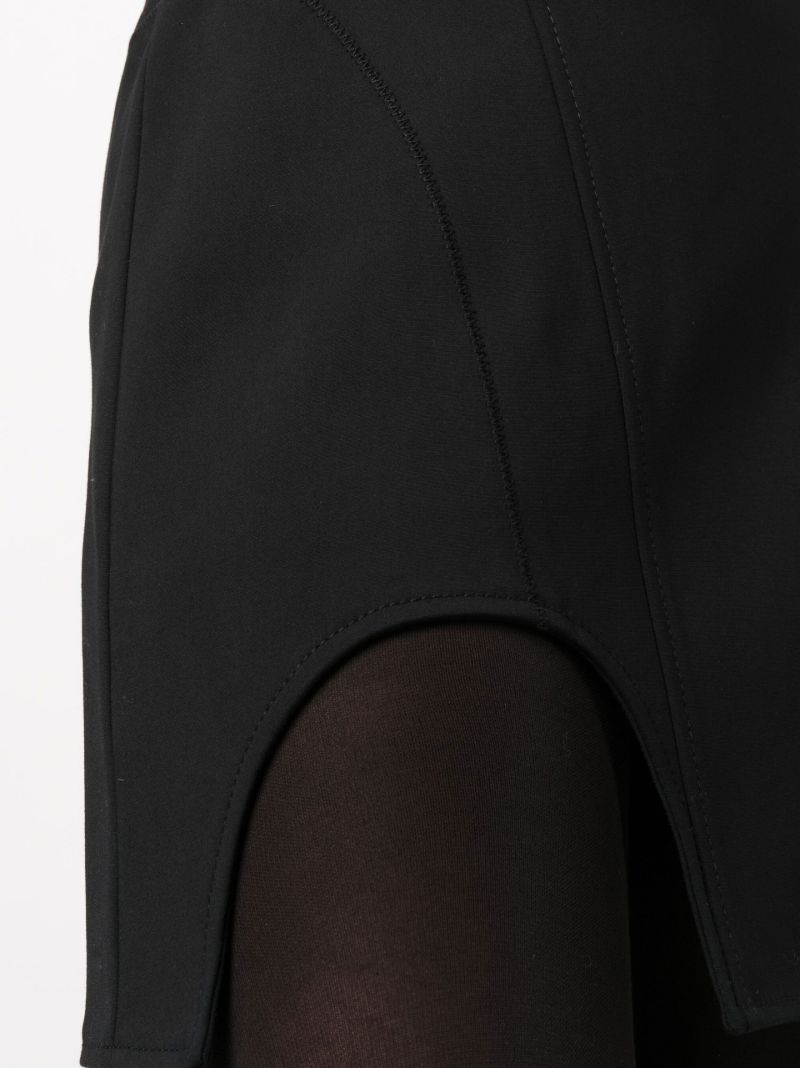 Black Double Arch Mini Skirt