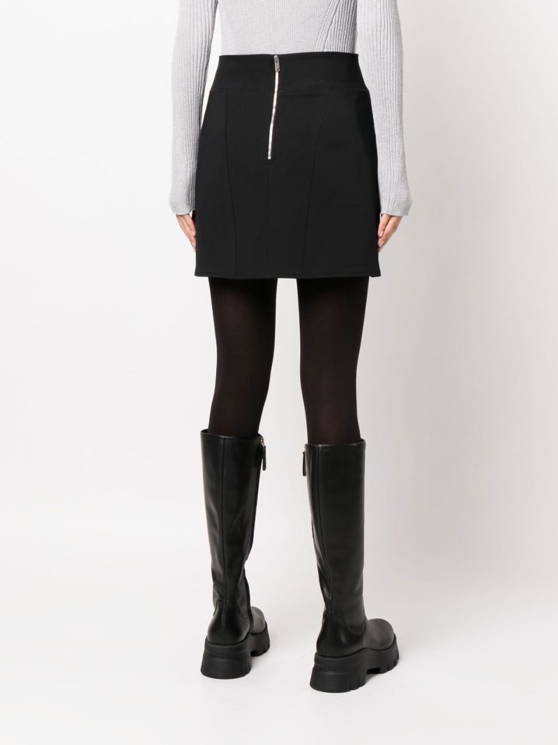 Black Double Arch Mini Skirt