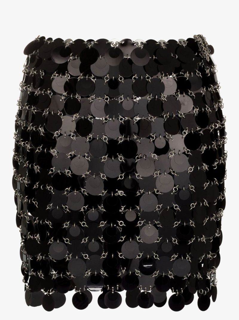 Black Chain Mail Mini Skirt
