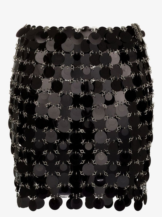 Black Chain Mail Mini Skirt