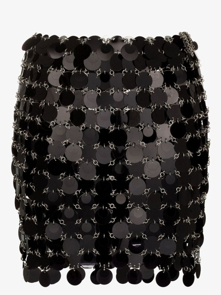 Black Chain Mail Mini Skirt