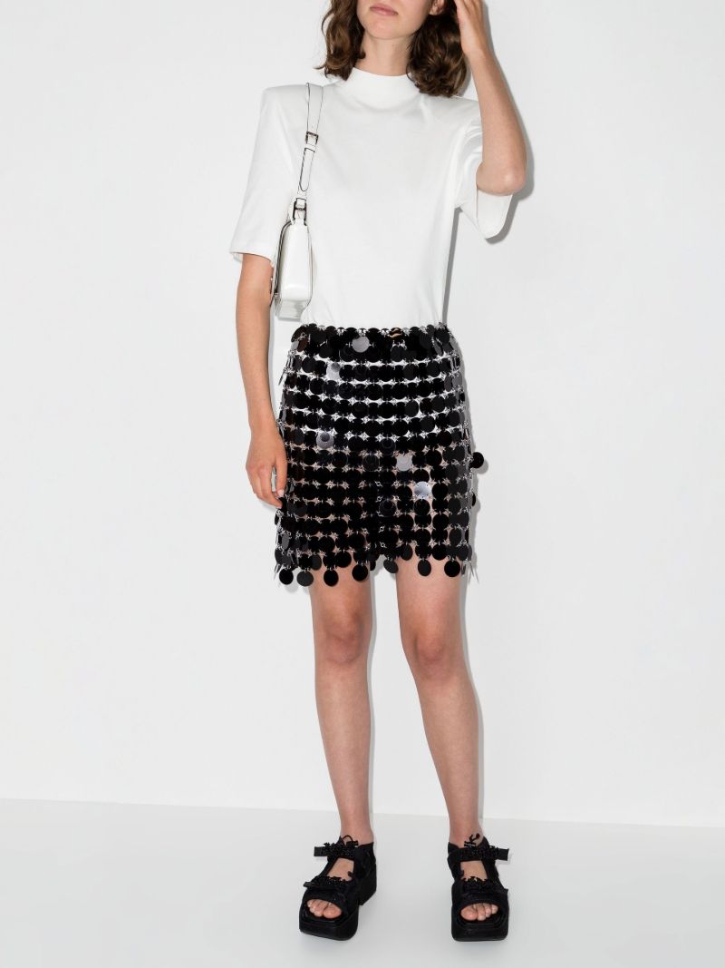 Black Chain Mail Mini Skirt