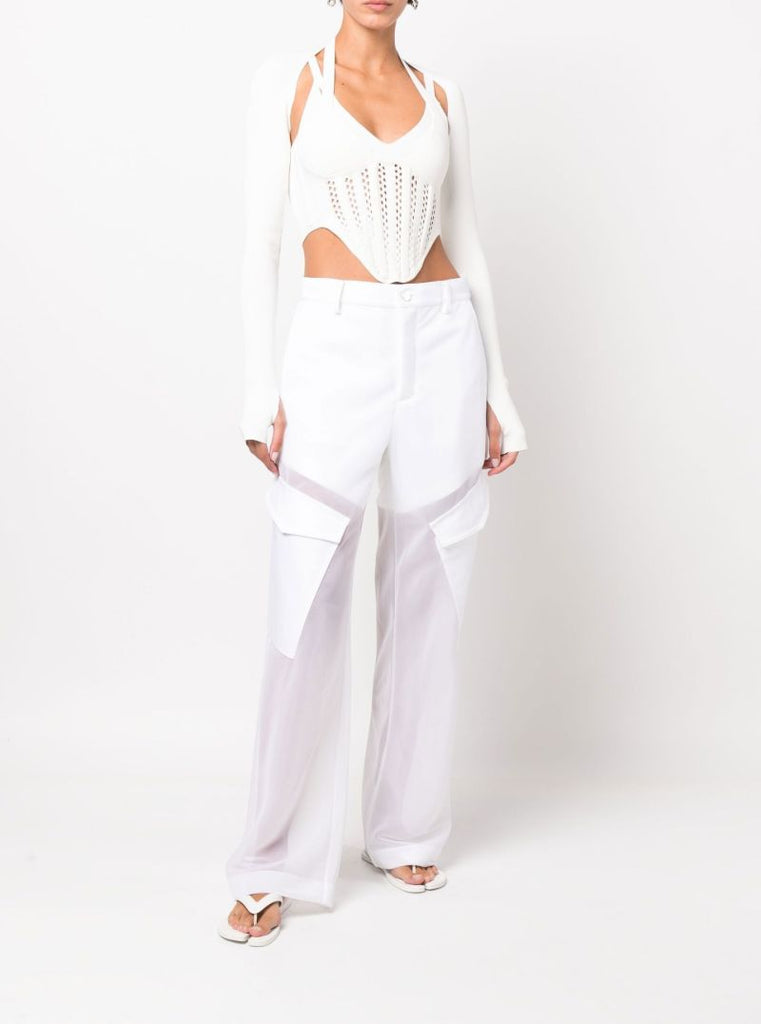 Neutral Cropped Corset Top