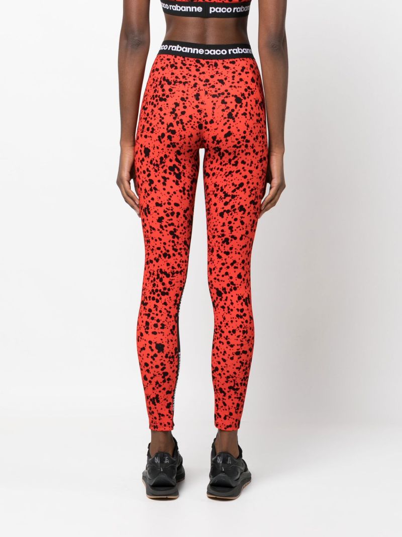 Red Bodyline Printed Leggings
