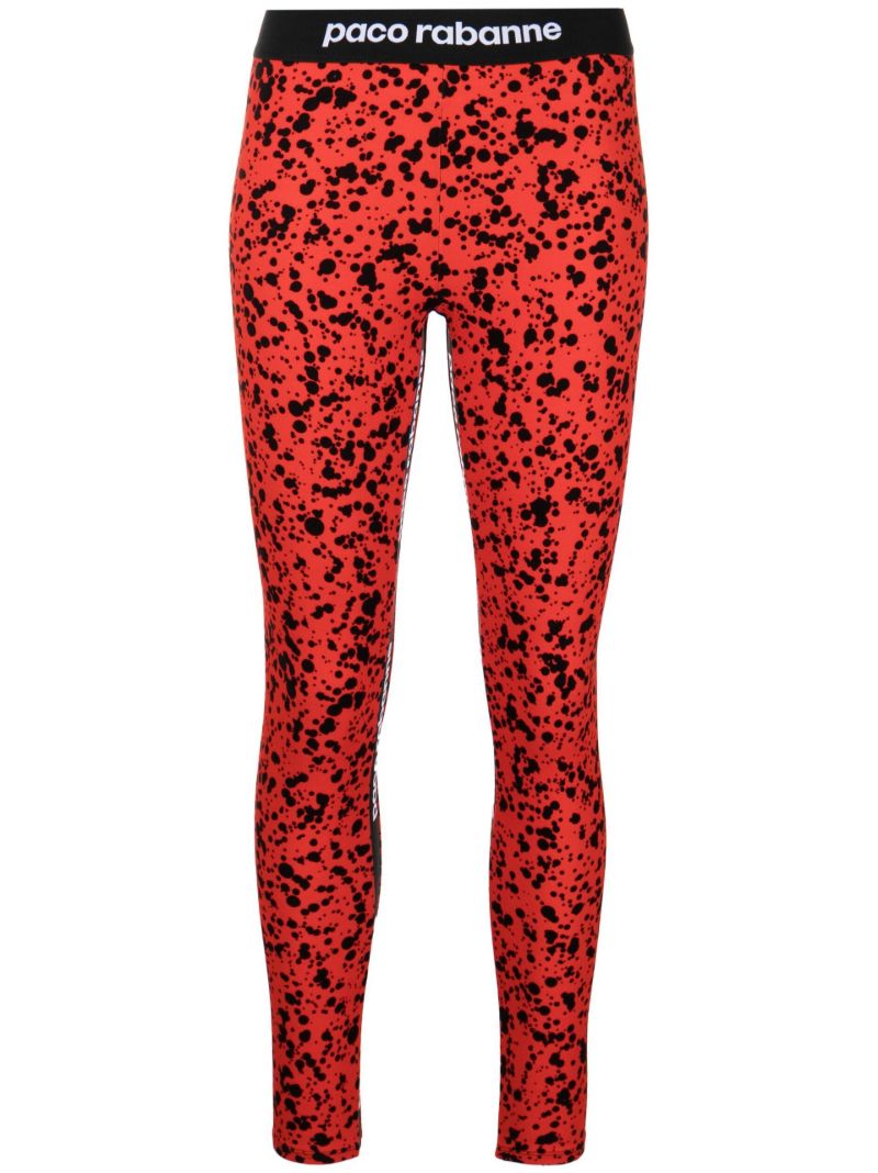 Red Bodyline Printed Leggings