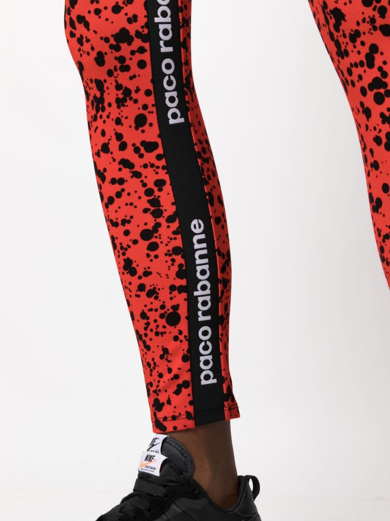Red Bodyline Printed Leggings