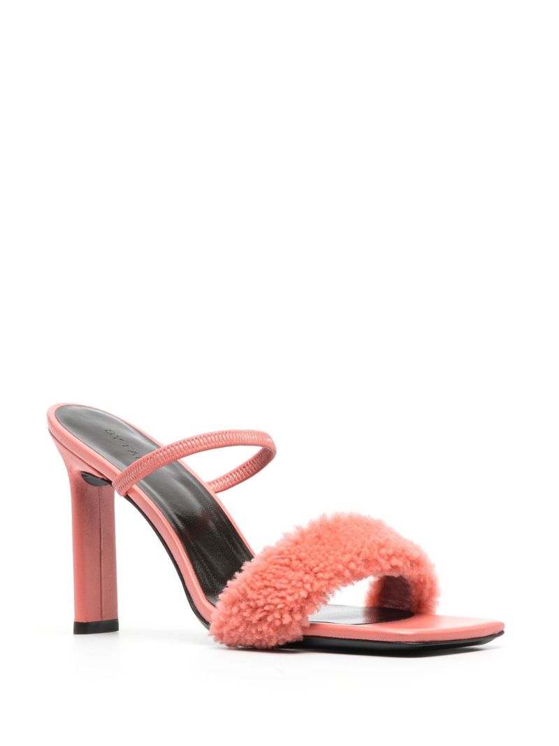Pink Ada 100 Shearling Sandals