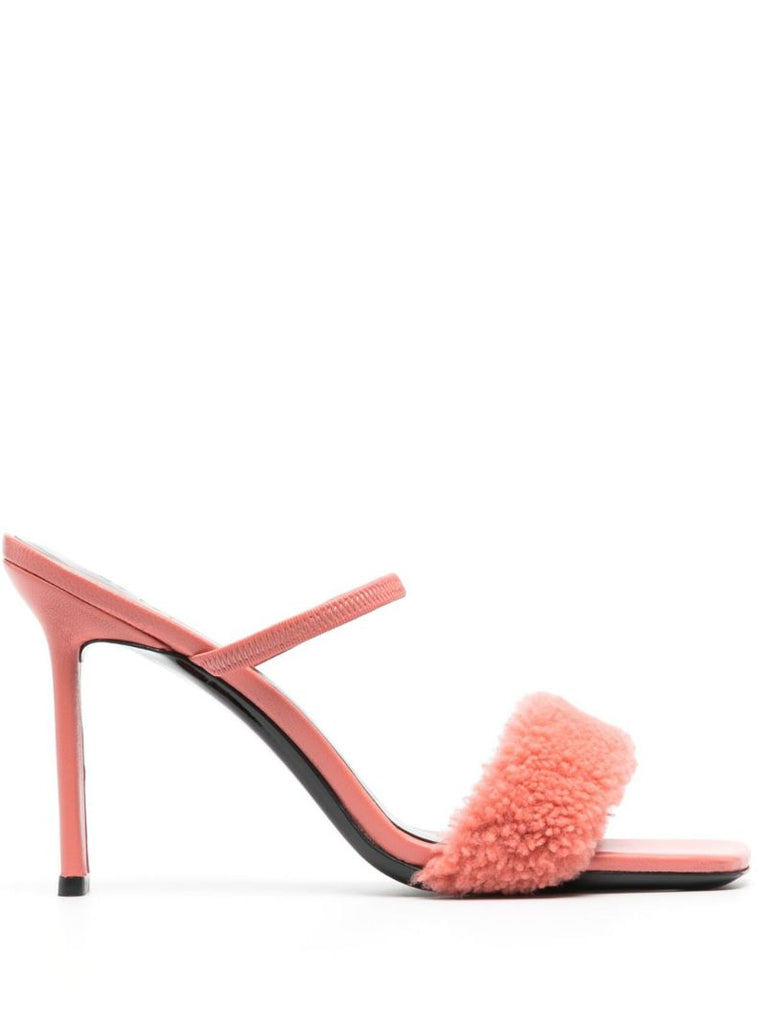 Pink Ada 100 Shearling Sandals