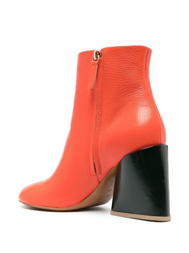Orange Bona 100 Leather Ankle Boots
