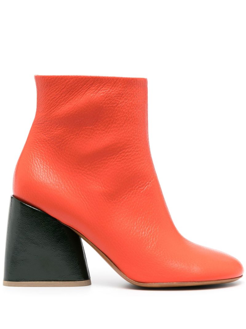 Orange Bona 100 Leather Ankle Boots