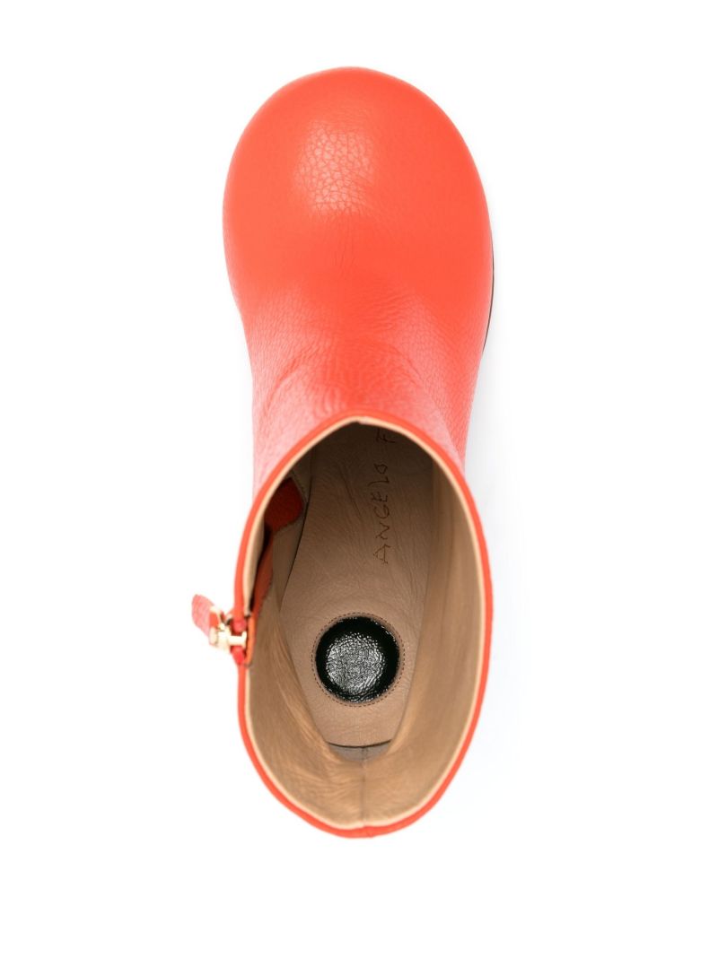 Orange Bona 100 Leather Ankle Boots