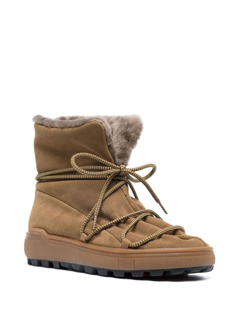 Brown Chamonix Suede Snow Boots