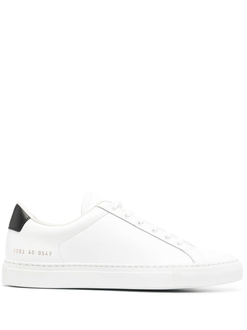 White Retro Leather Low-top Sneakers