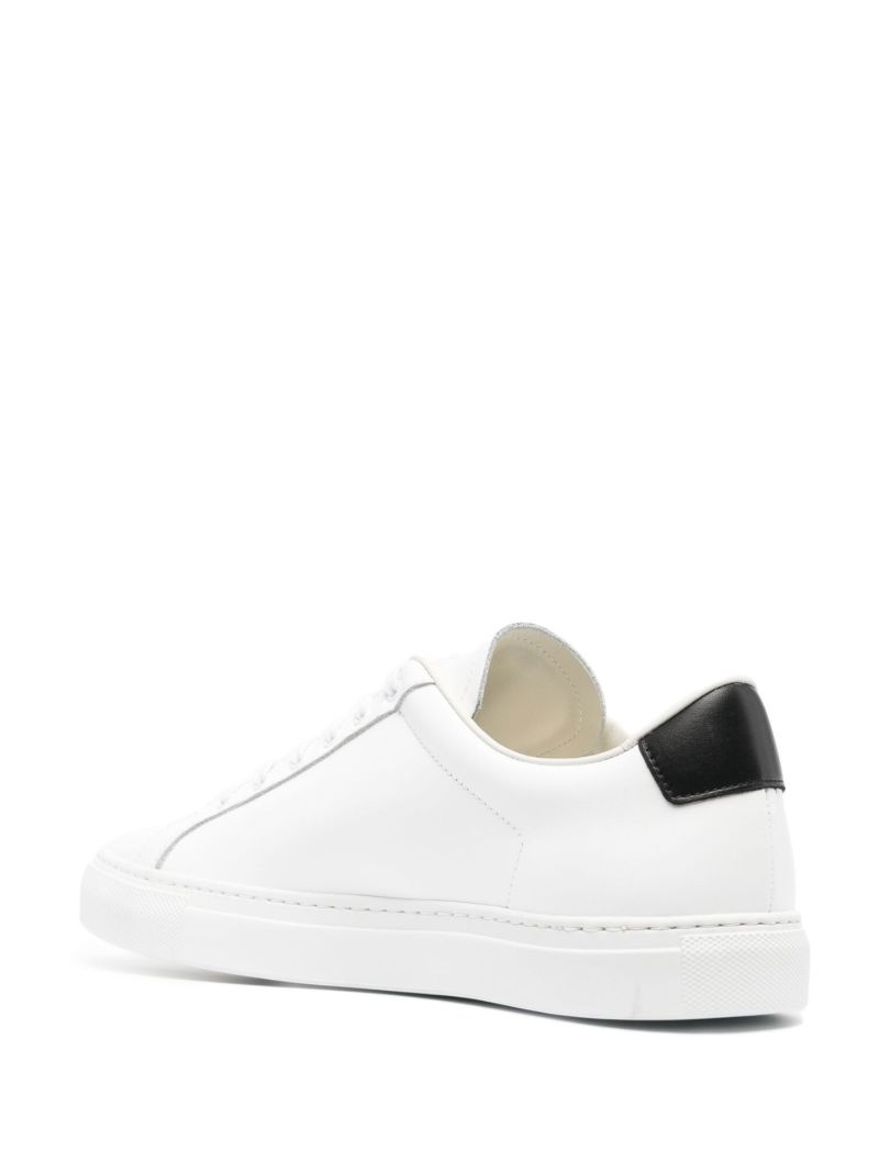 White Retro Leather Low-top Sneakers