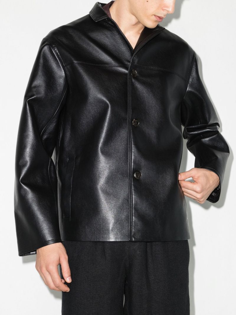 Black Arto Regenerated Leather Jacket