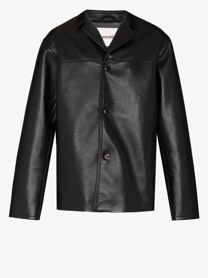 Black Arto Regenerated Leather Jacket