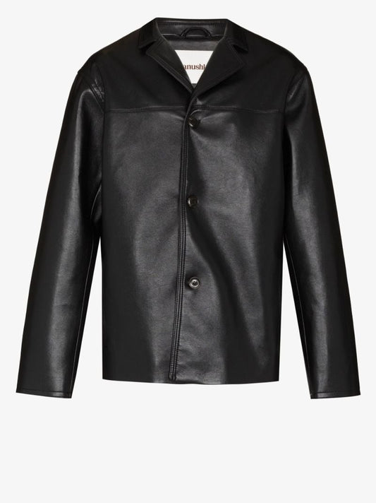 Black Arto Regenerated Leather Jacket