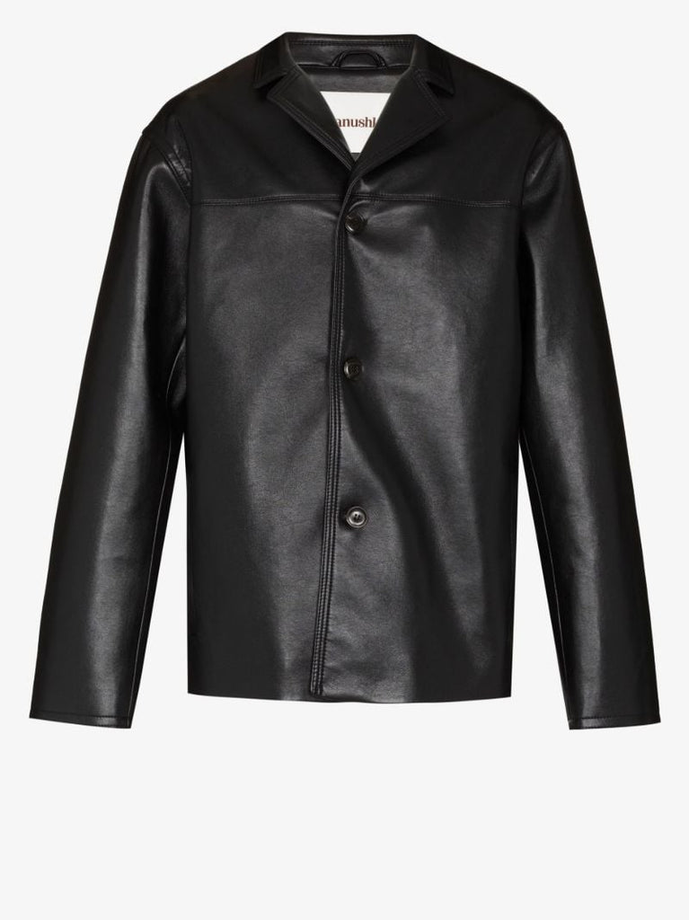 Black Arto Regenerated Leather Jacket