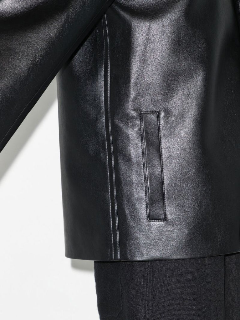 Black Arto Regenerated Leather Jacket