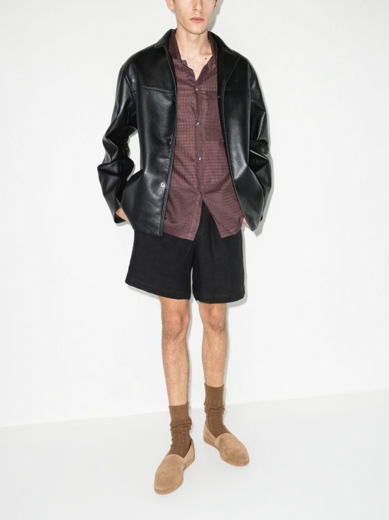 Black Arto Regenerated Leather Jacket